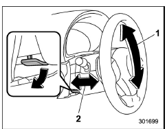 Tilt/telescopic steering wheel 