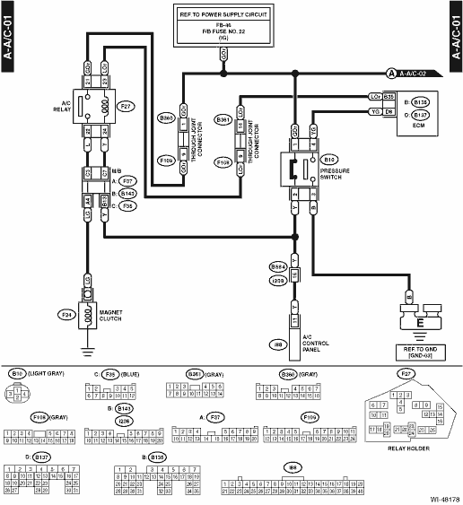Subaru Crosstrek Service Manual - Air conditioning system Wiring
