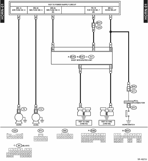 Subaru Crosstrek Service Manual Horn System Wiring Diagram Wiring System