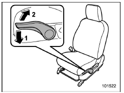 Seat height adjustment (driver's seat) 
