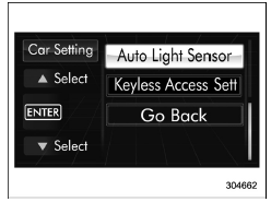 Auto light sensor sensitivity setting