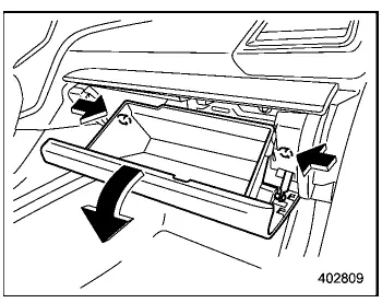 Subaru Ascent glove box damper shaft removal procedure