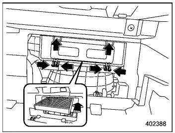 Subaru Ascent cabin air filter removal step by step