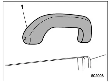 Subaru Ascent passenger assist grip handle above door for support