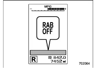 Subaru Ascent system stopped vehicle display status