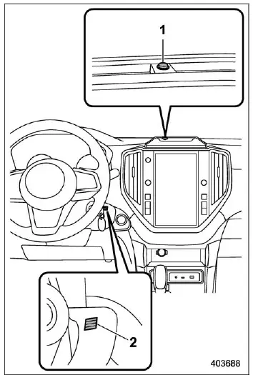 Subaru Ascent solar sensor and interior temperature sensor locations