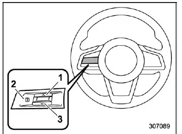 Subaru Ascent steering wheel control switches for display navigation