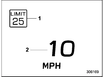Subaru Ascent digital speed display with speed limit indicator