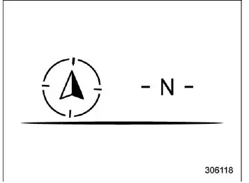 Subaru Ascent compass display indicating driving direction