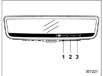 Subaru Ascent Smart Rearview Mirror vertical angle adjustment controls