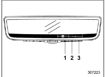 Subaru Ascent Smart Rearview Mirror rotation adjustment controls