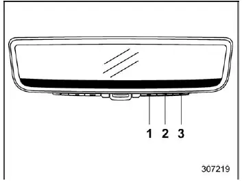 Subaru Ascent Smart Rearview Mirror dimming control menu
