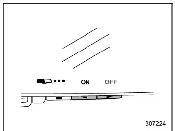 Subaru Ascent dimming mirror mode ON indicator