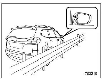 Subaru Ascent BSD RCTA indicator light reacting to roadside objects and reversing obstacles
