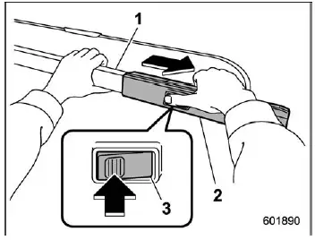 Subaru Ascent cargo cover installation alignment inner and outer housing