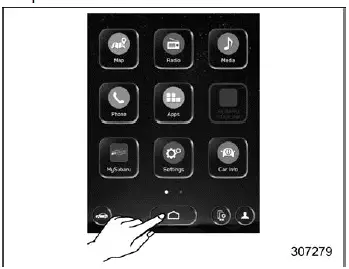 Subaru Ascent automatic clock setting screen