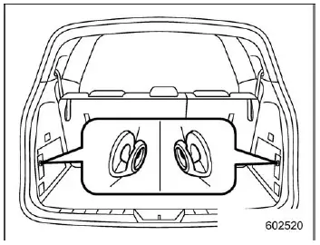 Subaru Ascent cargo area shopping bag hook on side panel