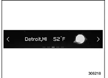 Subaru Ascent weather information screen showing forecast data