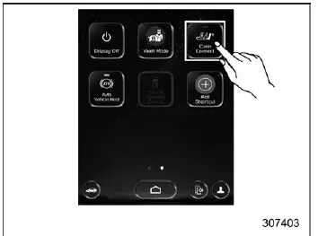 Subaru Ascent Cabin Connect feature interface for communication between front and rear passengers