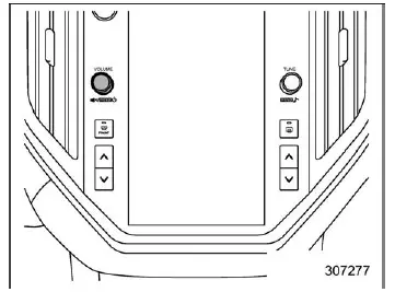 Subaru Ascent volume knob used to turn display back on