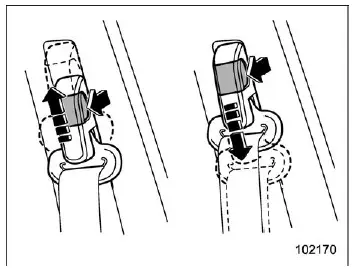 Subaru Ascent shoulder belt height adjustment anchor control