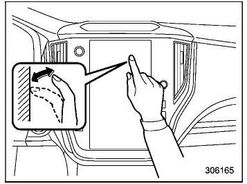 Subaru Ascent touch gesture tapping the screen for selection