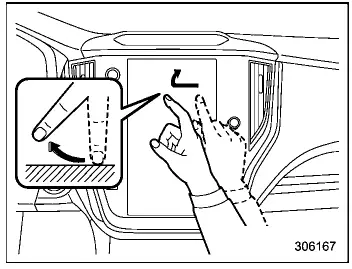 Subaru Ascent swipe gesture navigating between screens