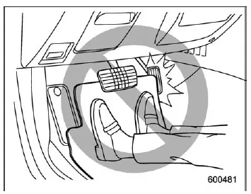 Subaru Ascent driver floor mat correct positioning and securing pins