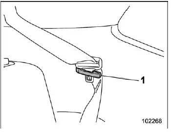 Subaru Ascent third row seatbelt holder and buckle storage