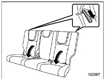 Subaru Ascent third row headrest folded position