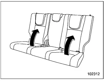 Subaru Ascent third row seat folding from inside