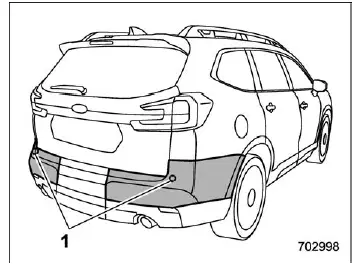 Subaru Ascent rear bumper radar sensor locations and handling precautions