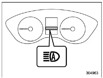 Subaru Ascent high beam assist indicator light on instrument cluster