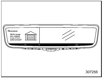 Subaru Ascent HomeLink program success confirmation screen
