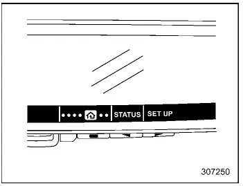 Subaru Ascent HomeLink menu navigation for status display
