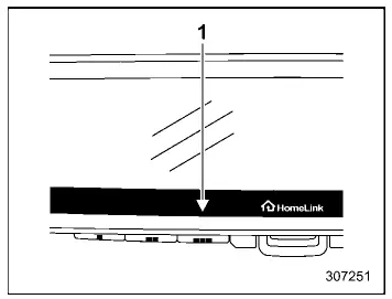 Subaru Ascent HomeLink last recorded garage door status display