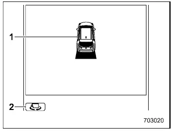 Subaru Ascent 3D surround view with vehicle icon and adjustable angle