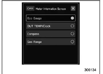Subaru Ascent item selection example on touchscreen