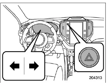 Subaru Ascent hazard warning flasher emergency parking situation