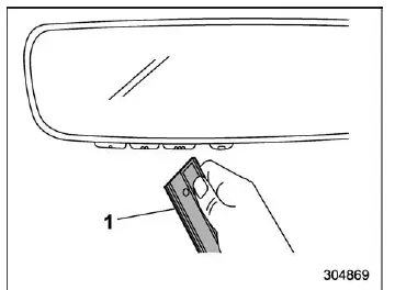 Subaru Ascent garage door opener remote positioning near HomeLink