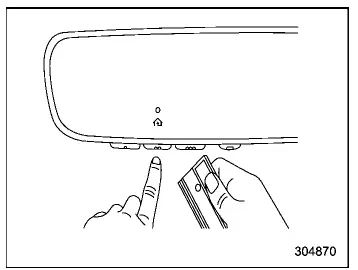 Subaru Ascent HomeLink indicator light turning from orange to green