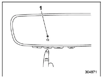 Subaru Ascent HomeLink indicator light status check