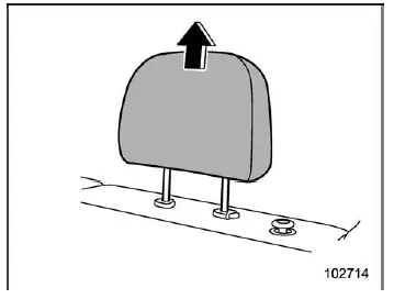 Subaru Ascent adjusting head restraint for booster seat installation