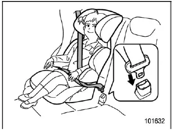 Subaru Ascent placing child on booster cushion with correct seating posture