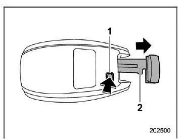 Subaru Ascent emergency key removal from keyless access fob