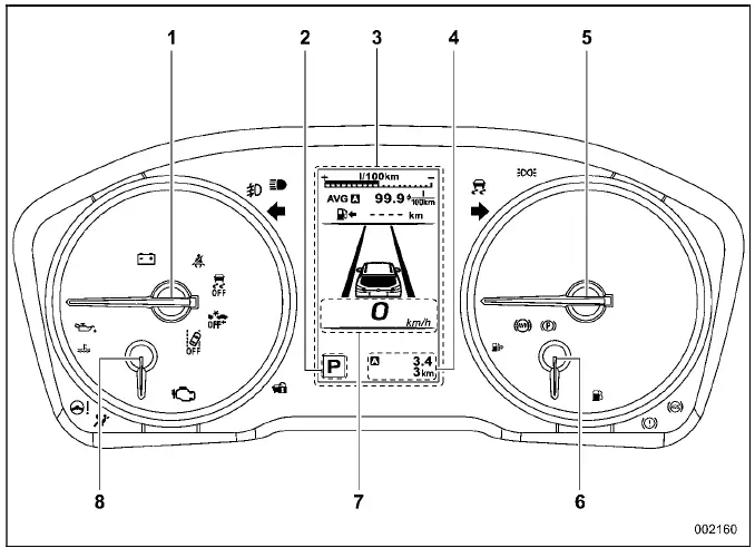 Subaru Ascent combination meter international version with gauges and display indicators