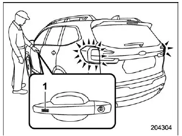 Subaru Ascent door handle lock sensor touch locking system operation