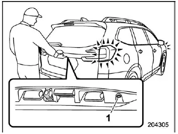 Subaru Ascent rear gate lock button locking all doors and fuel lid
