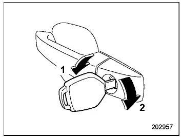 Subaru Ascent manual door locking and unlocking using physical key cylinder