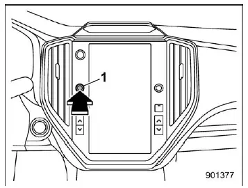 Subaru Ascent volume button used for display reset procedure